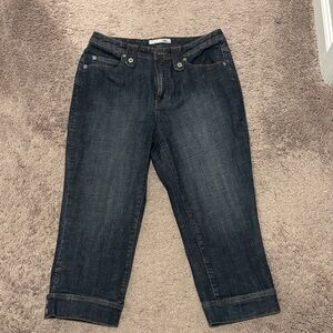 Chico's Dark Blue Cropped Slim Jeans